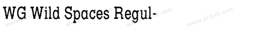 WG Wild Spaces Regul字体转换